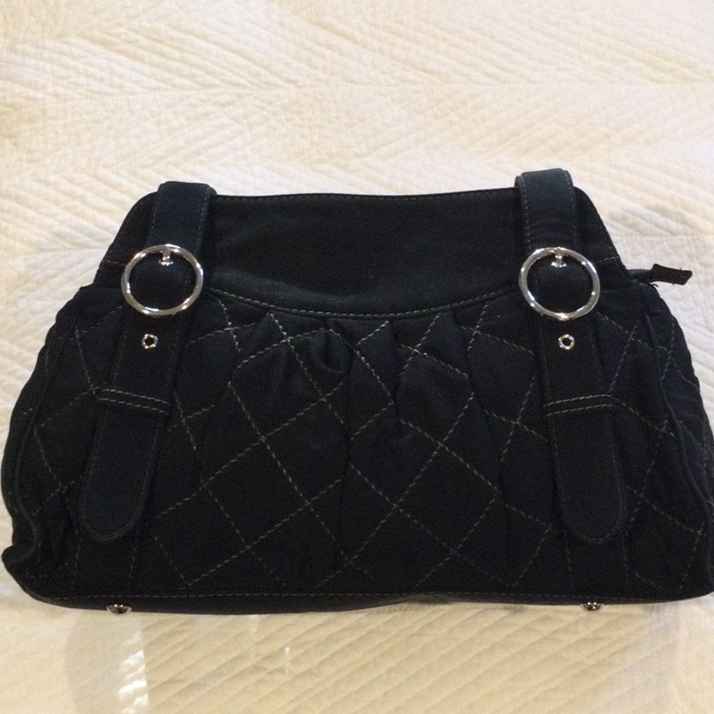 Vera Bradley Black Quilted Shoulder Bag -EUC - Picture 7 of 11